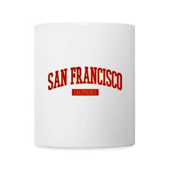 San Francisco Vintage Uni Schriftzug - Tasse - Weiß - Vorne