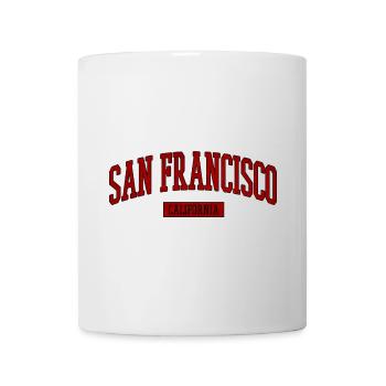Lettrage rétro de San Francisco - Mug blanc - blanc - Devant