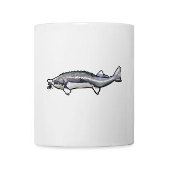 Schwanzmuster von gewühltem Kelfisch - Tasse - Weiß - Vorne