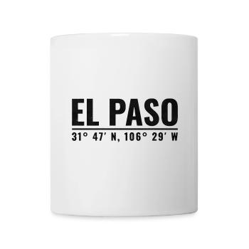 El Paso Vintage Koordinaten Shirt - Tasse - Weiß - Vorne