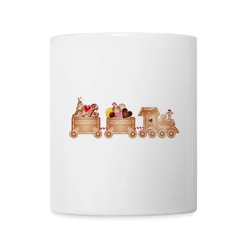 magical gingerbread railway for Christmas - Mug - white - Front