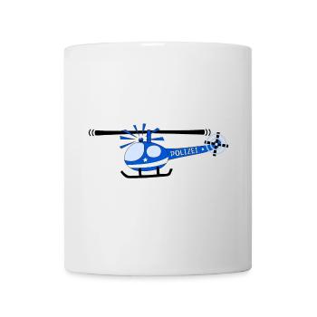 Police hélicoptère Enfants - Mug blanc - blanc - Devant