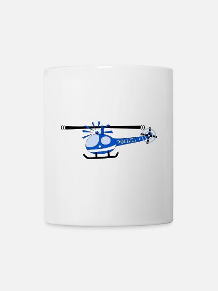 Hubschrauber Polizei Kinder - Tasse - Weiß