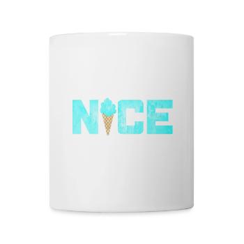 Nice Eis Icecream Eiscreme Sommer Urlaub Fun Fan - Tasse - Weiß - Vorne