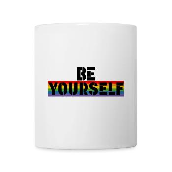 Chemise arc-en-ciel LGBT Soyez vous-même - Mug blanc - blanc - Devant