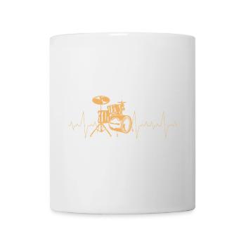 Drummer Drums Battement De Coeur Batteur Batterie - Mug blanc - blanc - Devant