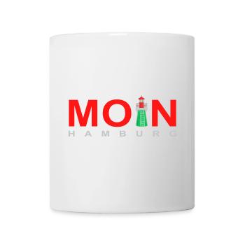 Moin Hamburg, Leuchtturm "Bunthaus" Deutschland - Tasse - Weiß - Vorne