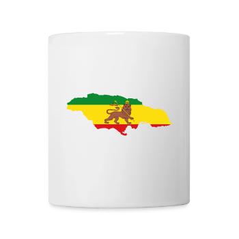 Lion of Judah Jamaica Rasta Flag Map of Jamaica - Tasse - Weiß - Vorne