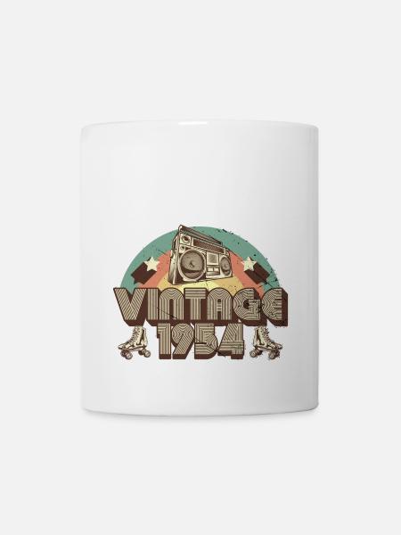 1954 Jahrgang Geburtstag Retro Vintage Geschenk - Tasse - Weiß