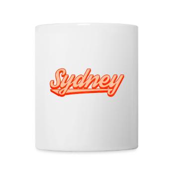 Sydney Retro Script Logo - Mug - white - Front