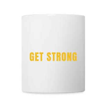 Get Fit Get Strong - Fitness Gift with Dumbbells - Mug - white - Front