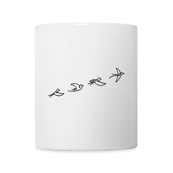 Der Flug des schwarzen Vogels - Tasse - Weiß - Vorne