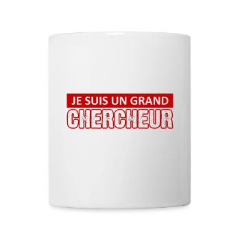 je suis un grand chercheur - Mug blanc - blanc - Devant