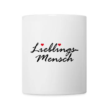 LIEBLINGSMENSCH LIEBE HERZ VALENTINSTAG GESCHENK - Tasse - Weiß - Vorne