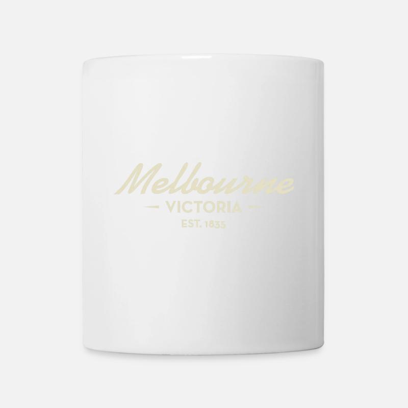 Melbourne Vintage Est 1835 - Tasse - Weiß