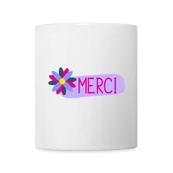 MERCI. THANKS. THANK YOU. ANNIVERSAIRE. NAISSANCE. - Mug blanc - blanc - Devant