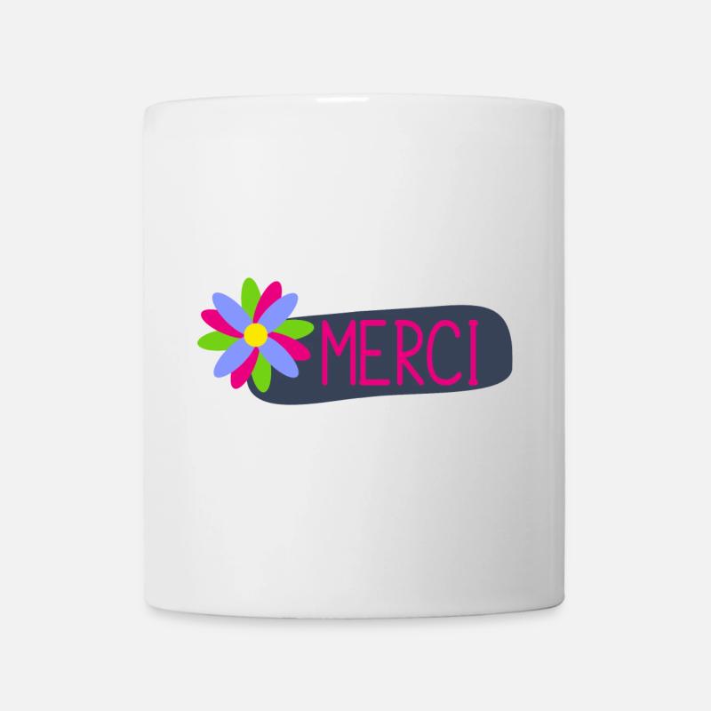 MERCI. THANKS. ANNIVERSAIRE. NAISSANCE. RETRAITE. - Mug blanc - blanc