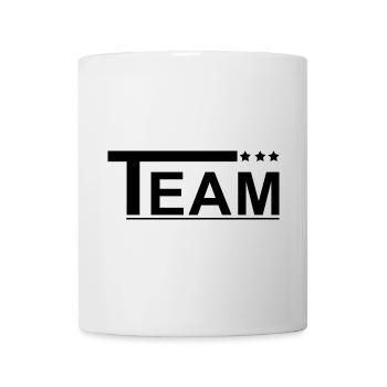Team mit Sternen schwarz - Tasse - Weiß - Vorne