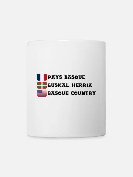 Pays Basque : drapeaux Français, Basque, Américain - Mug blanc - blanc