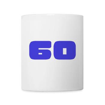 60. 60 JAHRE. 60-JÄHRIGES JUBILÄUM. 60. GEBURTSTAG. - Tasse - Weiß - Vorne