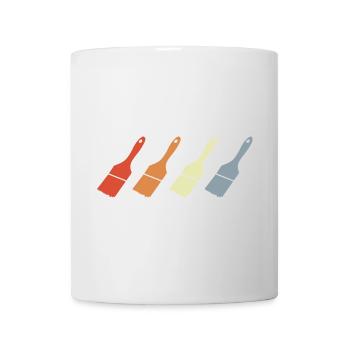 Lackierpinsel - Tasse - Weiß - Vorne