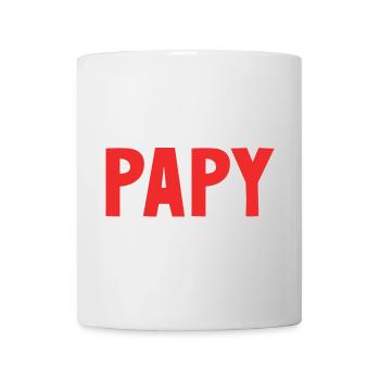 PAPY. FÊTE DES PÈRES. BONNE FÊTE PAPY. JE T'AIME. - Mug blanc - blanc - Devant