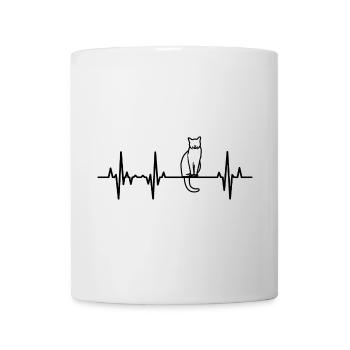 Rythme cardiaque de l’ECG du chat - Mug blanc - blanc - Devant