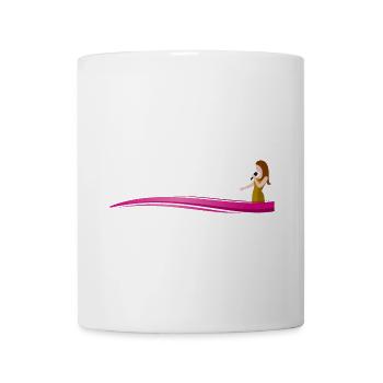 Singing woman | Singer on wave - Mug - white - Front