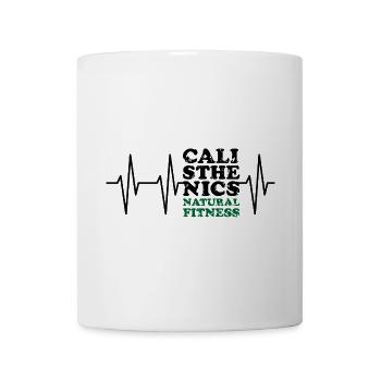 natural fitness calisthenics pulse heartbeat sport - Mug - white - Front