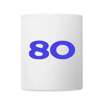 80. 80 JAHRE. 80-JÄHRIGES JUBILÄUM. 80. GEBURTSTAG. - Tasse - Weiß - Vorne