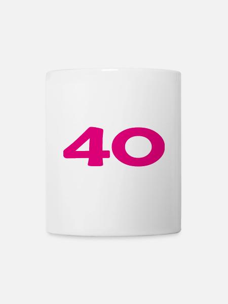 40. 40 ANS. 40e ANNIVERSAIRE. ANNIVERSAIRE 40 ANS. - Mug blanc - blanc