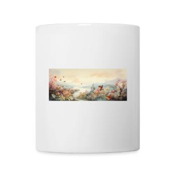 Paysage avec papillon - Mug blanc - blanc - Devant