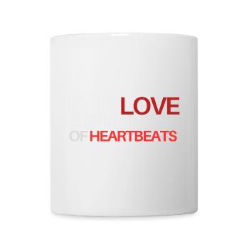 Unsere Liebes-Asymphonie von Herzschlägen - Tasse - Weiß - Vorne