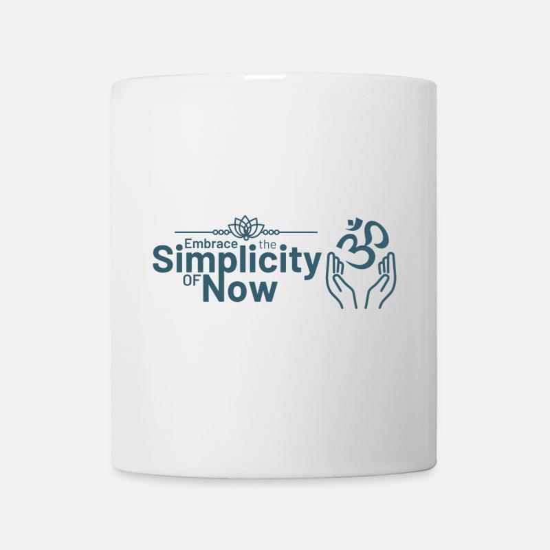 Embrassez la simplicité du présent - Mug blanc - blanc