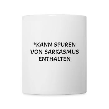 sarkasmus spuren spruch humor - Tasse - Weiß - Vorne