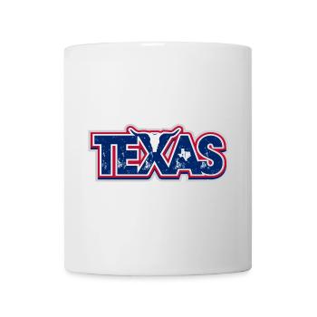 Texas Longhorn Distressed Flag - Mug - white - Front