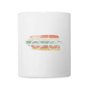 Retro Sunglasses Sunset Stripes - Mug - white - Front