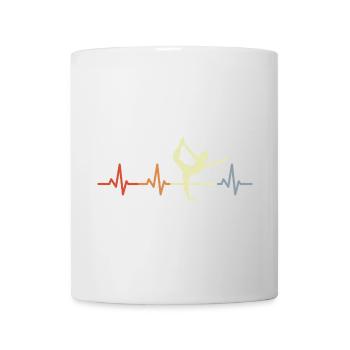 Yoga Kardiogramm - Tasse - Weiß - Vorne