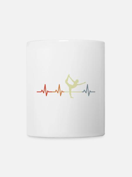 Cardiogramme de yoga - Mug blanc - blanc