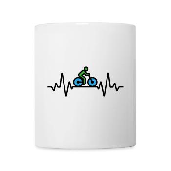 Cycliste très sportif - Mug blanc - blanc - Devant
