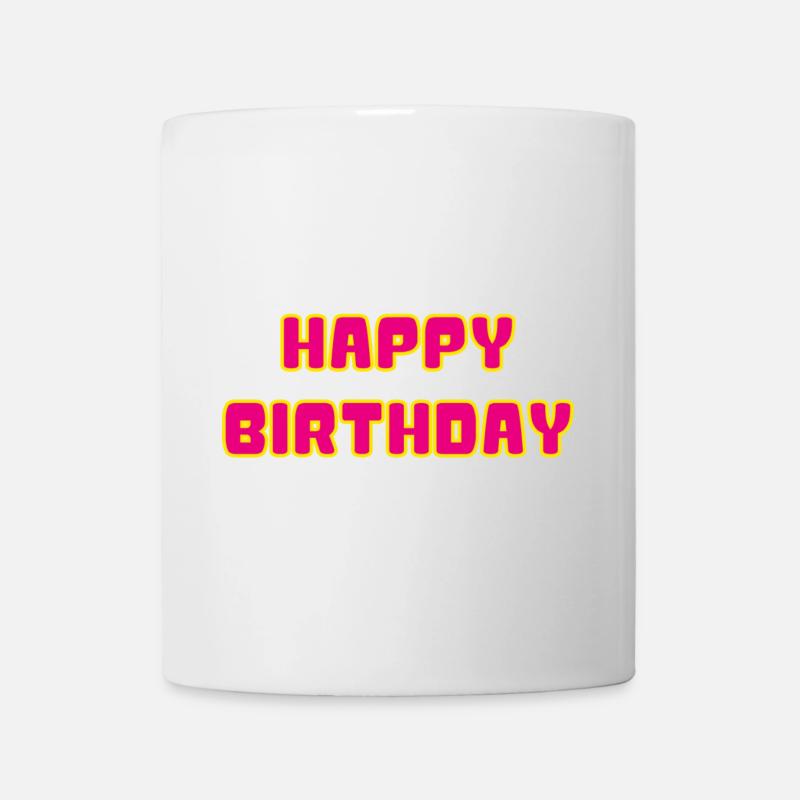 ANNIVERSAIRE. HAPPY BIRTHDAY - Mug blanc - blanc