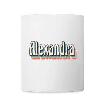 Alexandra t-shirt rétro vintage t-shirt cadeau - Mug blanc - blanc - Devant