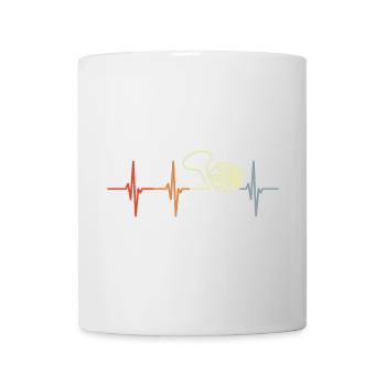 Cor Français Vintage ligne de coeur - Mug blanc - blanc - Devant