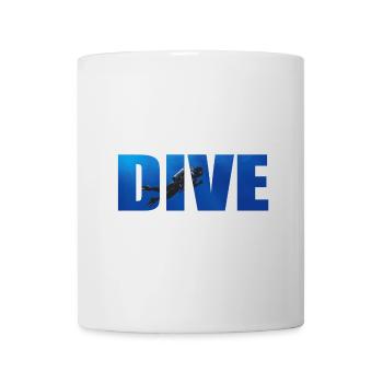 Dive Text with Diver in the Ocean - Mug - white - Front