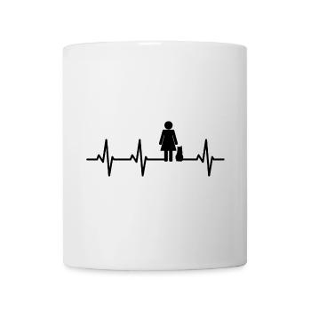 Katzenmutter Herzlinie - Tasse - Weiß - Vorne