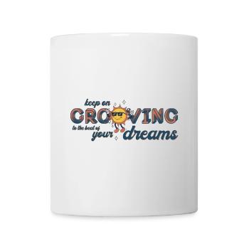 keep on grooving 70th retro music spruch - Tasse - Weiß - Vorne