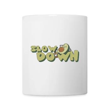 Slow Down Relax Avocado Retro Positive - Mug - white - Front