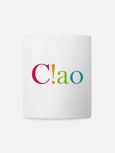 Farbiges Ausrufezeichen Logo - Tasse - Weiß