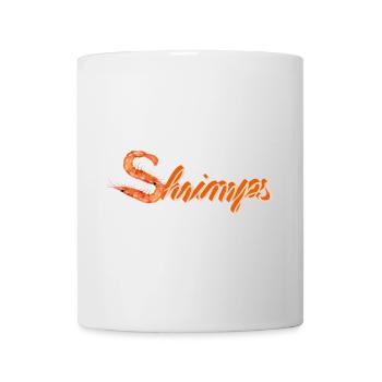 two shrimps or shrimps as funny typography - Mug - white - Front