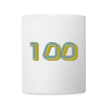 100. 100 JAHRE. 100-JÄHRIGES JUBILÄUM. GEBURTSTAG 100 - Tasse - Weiß - Vorne